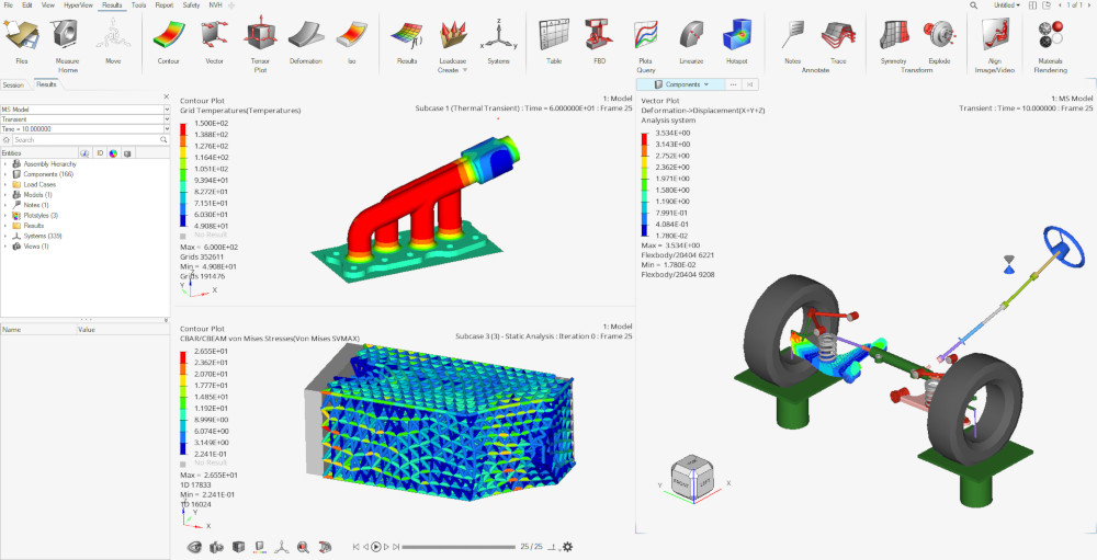 Altair HyperWorks HyperView Arayüzü