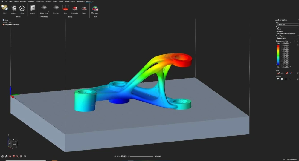 Altair Inspire Print3D arayüzü