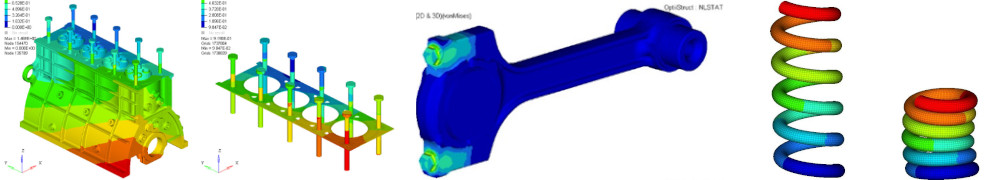 Altair OptiStruct nonlinear Uygulama Örnekleri