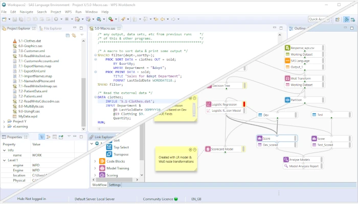 Altair Analytics Workbench SAS dil desteği
